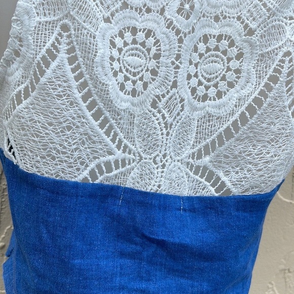 Mebon Jeans Lace Crop Top Size M - Picture 5 of 10
